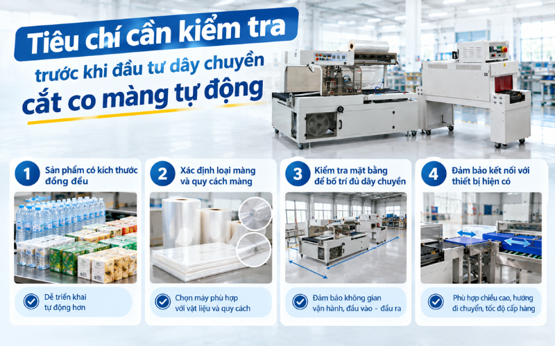 Tiêu chí cần kiểm tra trước khi đầu tư dây chuyền cắt co màng tự động