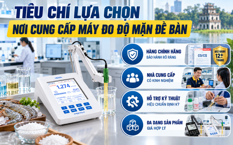 Tiêu chí lựa chọn nơi cung cấp máy đo độ mặn để bàn