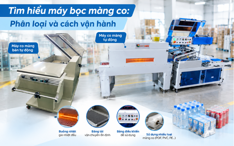 Tìm hiểu máy bọc màng co: Phân loại và cách vận hành
