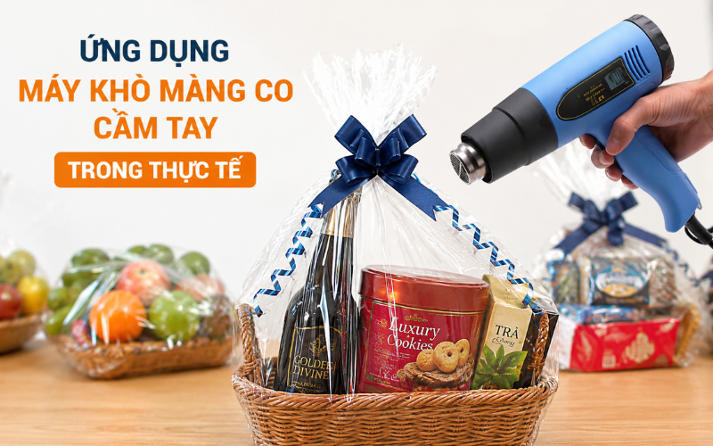 Ứng dụng máy khò màng co cầm tay trong thực tế
