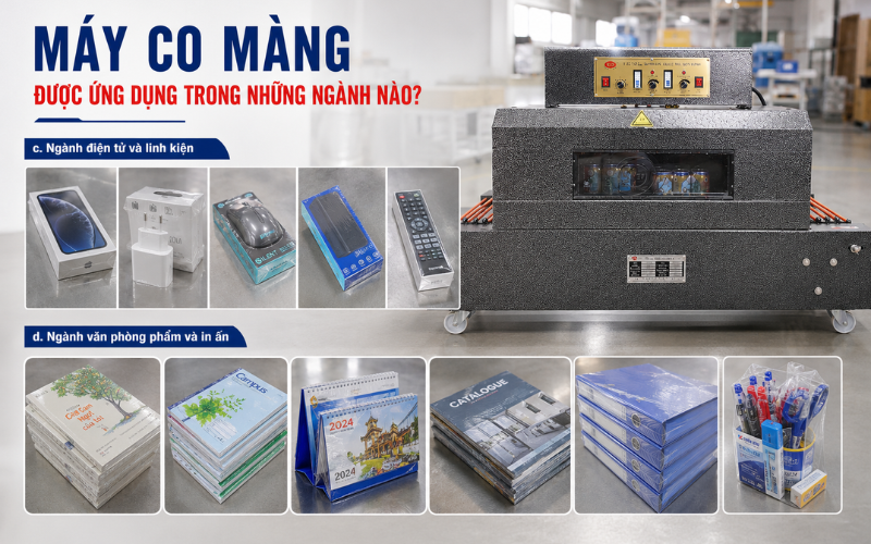 ứng dụng máy rút màng co trong sản xuất