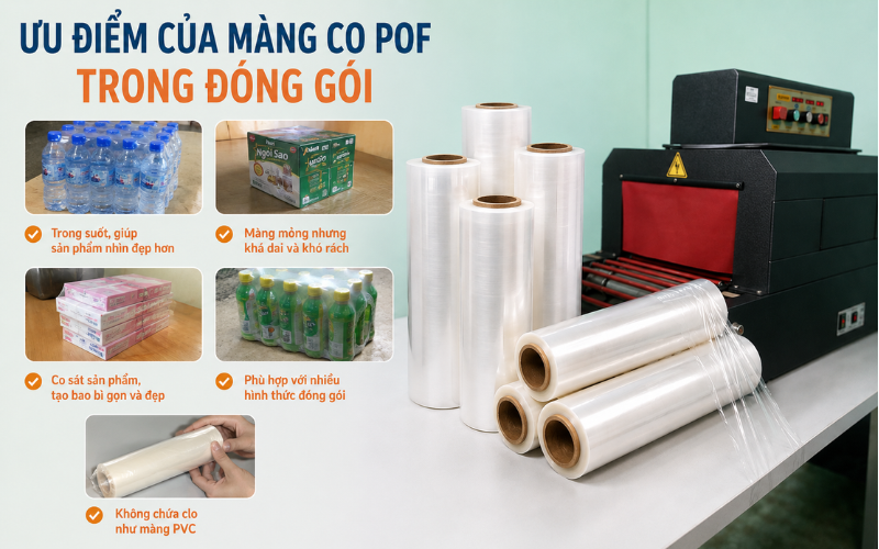 Ưu điểm của màng co POF trong đóng gói