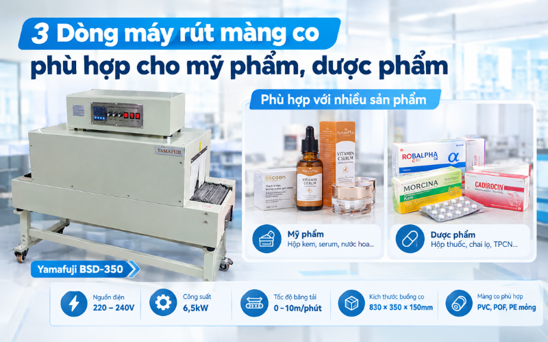 Yamafuji BSD-350 - Phù hợp hộp mỹ phẩm, dược phẩm kích thước nhỏ