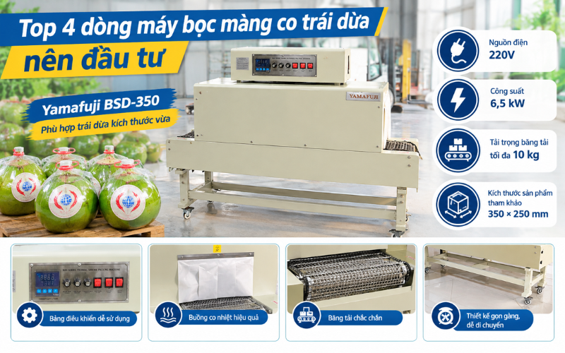 Yamafuji BSD-350 - phù hợp trái dừa kích thước vừa