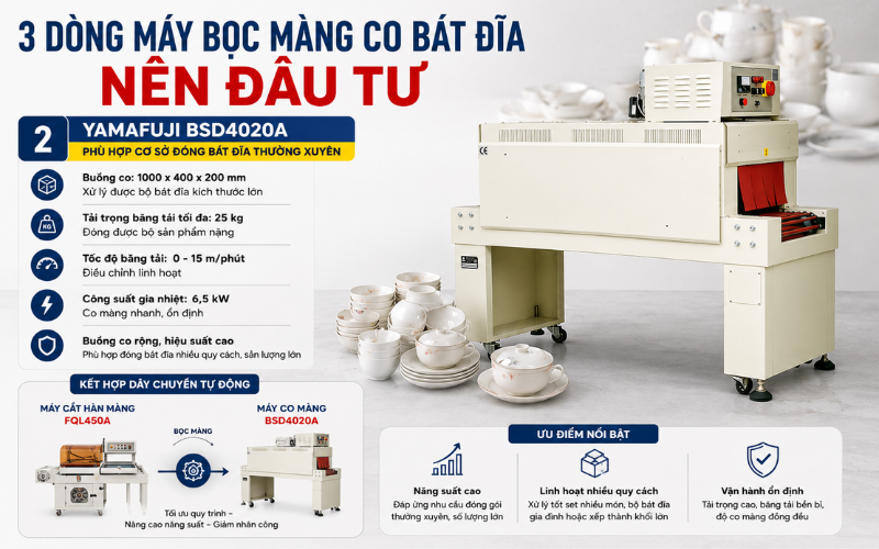 Yamafuji BSD4020A phù hợp cơ sở đóng bát đĩa thường xuyên