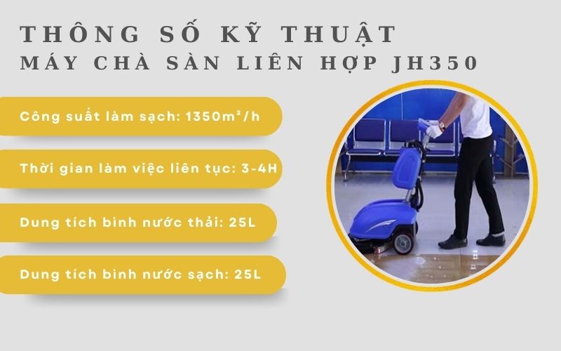 Thông số kỹ thuật của Máy lau sàn Koisu JH350