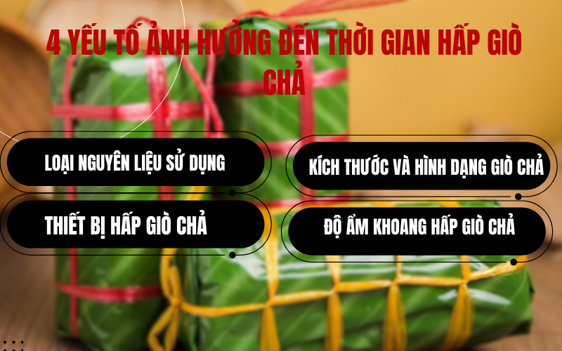 4 Yếu tố ảnh hưởng đến thời gian hấp giò chả
