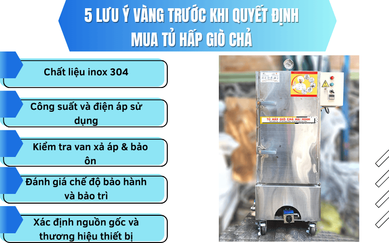 5 lưu ý vàng trước khi quyết định mua tủ hấp giò chả