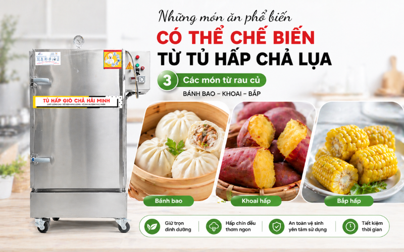 Các món từ rau củ - bánh bao, khoai, bắp