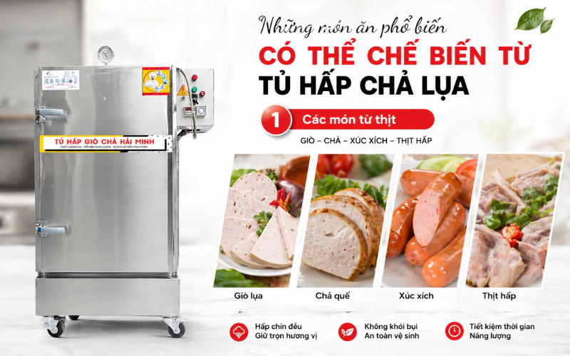 Các món từ thịt -  giò, chả, xúc xích, thịt hấp