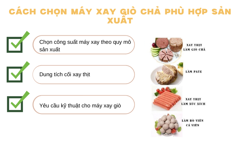 Cách chọn máy xay giò chả phù hợp sản xuất