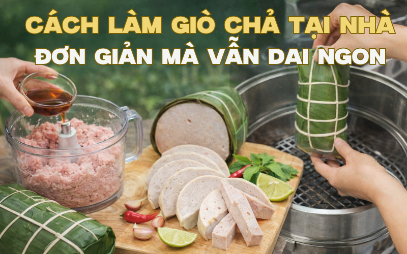 Cách làm giò chả tại nhà đơn giản mà vẫn dai ngon