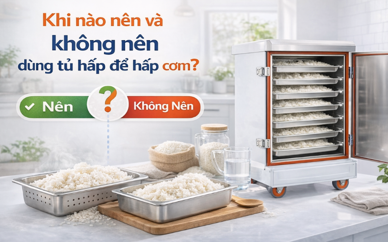 Khi nào nên và không nên dùng tủ hấp để hấp cơm?