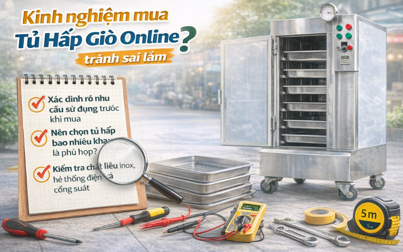 Kinh nghiệm mua tủ hấp giò online tránh sai lầm