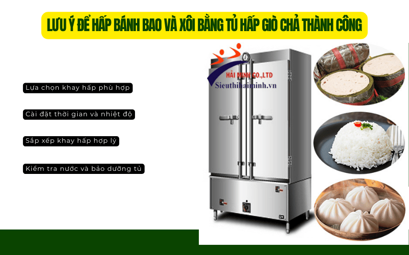 Lưu ý để hấp bánh bao và xôi bằng tủ hấp giò chả thành công