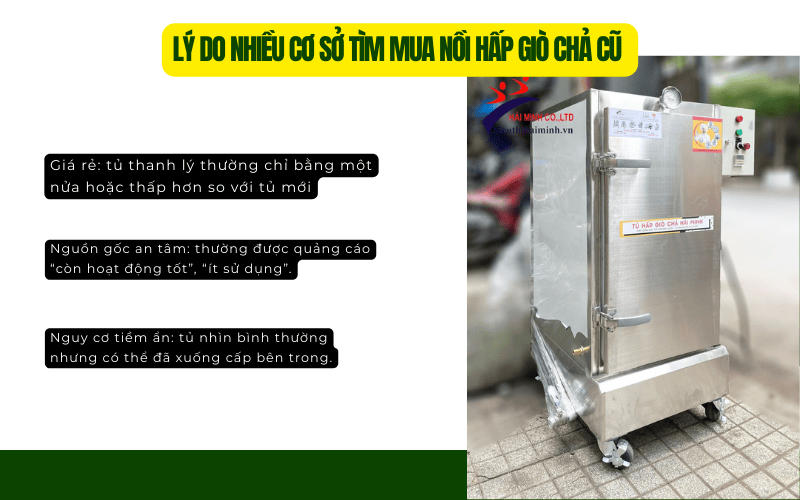 Lý do nhiều cơ sở tìm mua nồi hấp giò chả cũ