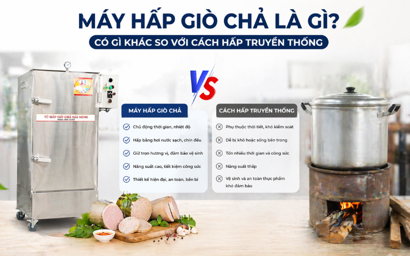 Máy hấp giò chả là gì? Nguyên lý hoạt động cơ bản