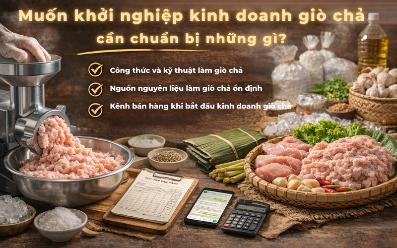 Muốn khởi nghiệp kinh doanh giò chả cần chuẩn bị những gì?