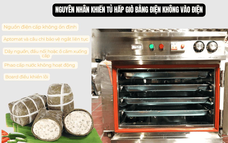 Nguyên nhân khiến tủ hấp giò bằng điện không vào điện