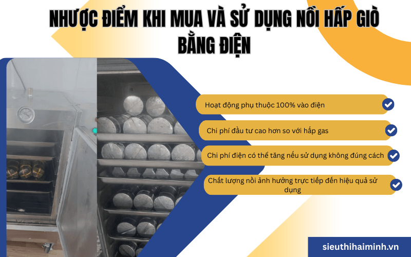 Nhược điểm khi mua và sử dụng nồi hấp giò bằng điện
