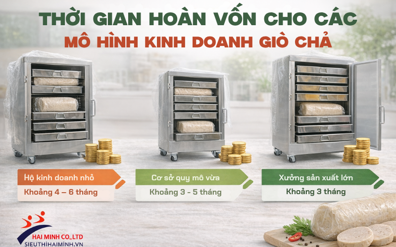Dùng tủ hấp giò chả công nghiệp bao lâu thì hoàn vốn