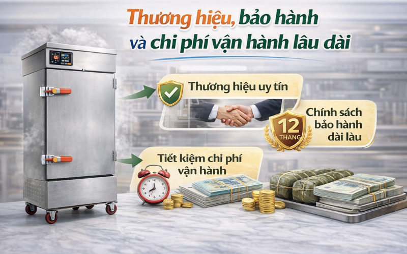 Thương hiệu, bảo hành và chi phí vận hành lâu dài