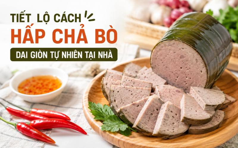 Tiết Lộ Cách Hấp Chả Bò Dai Giòn Tự Nhiên Tại Nhà