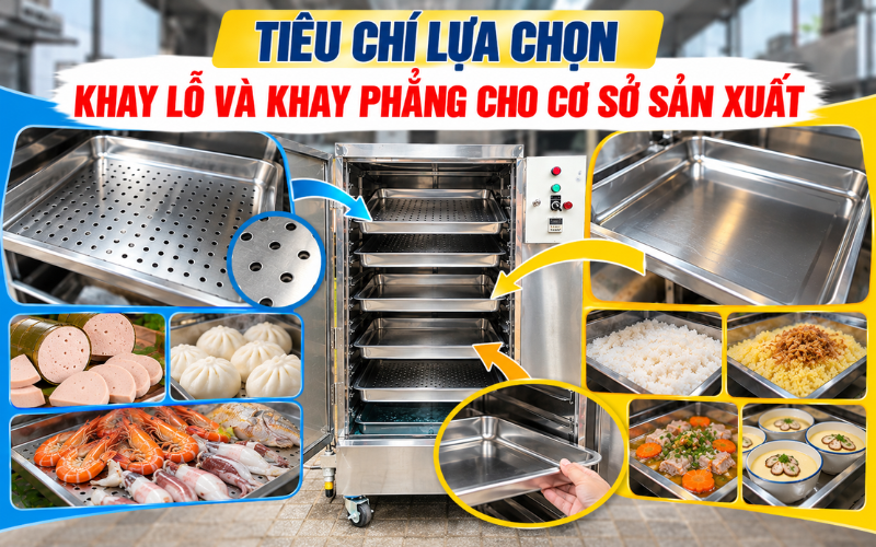 Tiêu chí lựa chọn khay lỗ và khay phẳng cho cơ sở sản xuất
