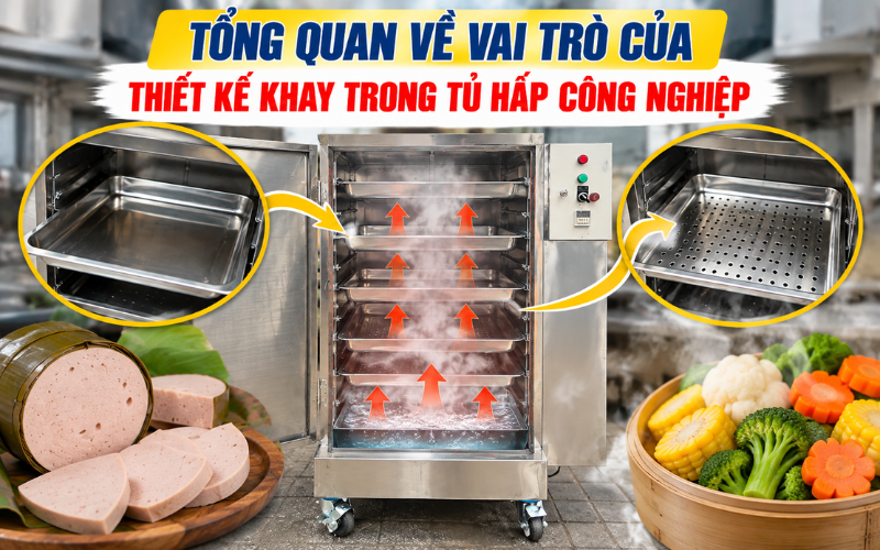 Tổng quan về vai trò của thiết kế khay trong tủ hấp công nghiệp