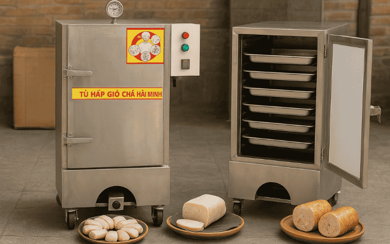 Tủ hấp giò 8 khay phù hợp cho cơ sở sản xuất nhỏ