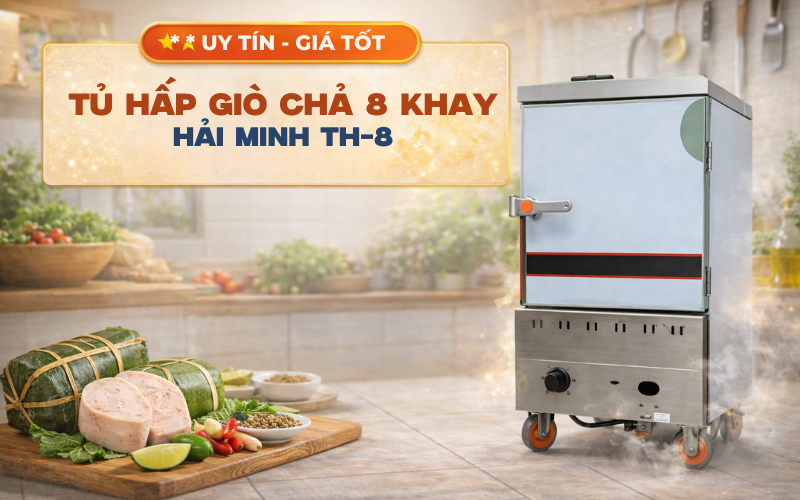 Tủ hấp giò chả 8 khay hải minh TH-8