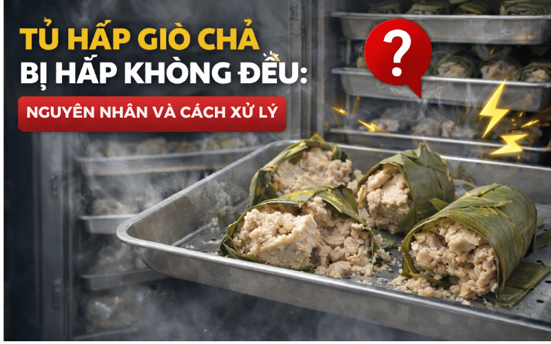 Tủ hấp giò chả bị hấp không đều: Nguyên nhân và cách xử lý