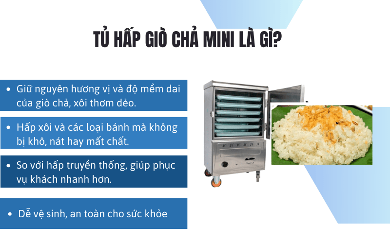 Tủ hấp giò chả mini là gì?
