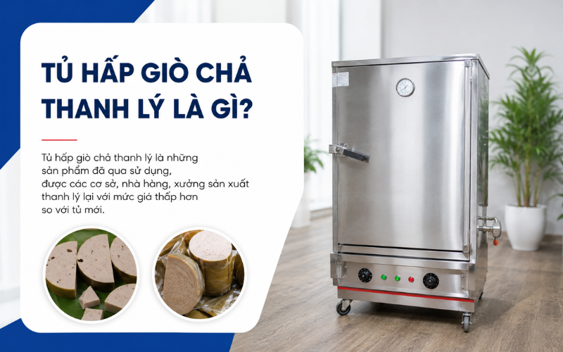 Tủ hấp giò chả thanh lý là gì