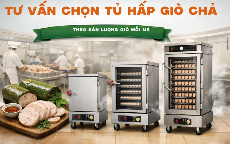Tủ Vấn Chọn Tủ Hấp Giò Chả Theo Sản Lượng Giò Mỗi Mẻ