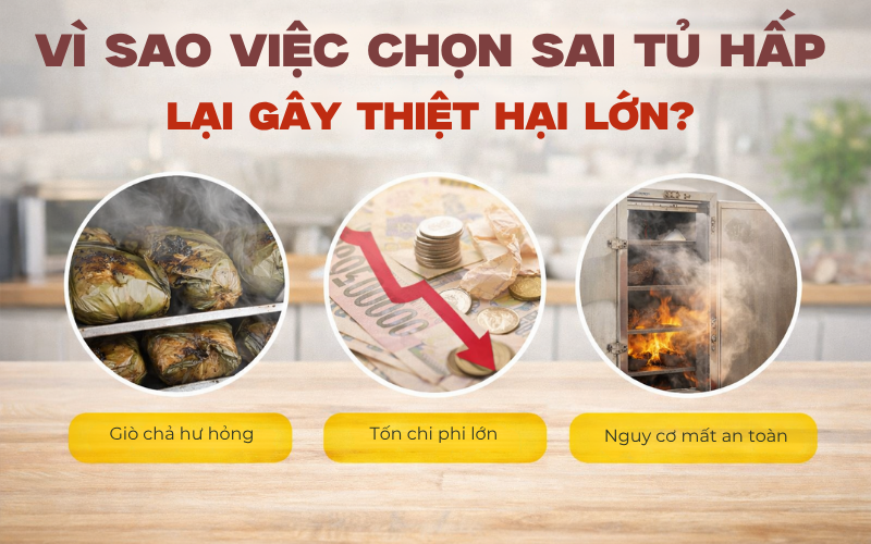 Vì sao việc chọn sai tủ hấp lại gây thiệt hại lớn