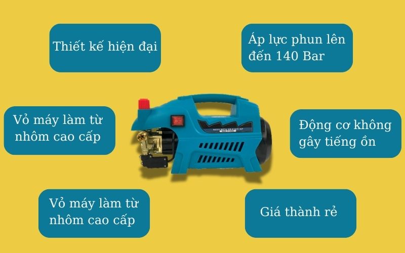 Ưu điểm vượt trội máy rửa xe cao áp TP2800A
