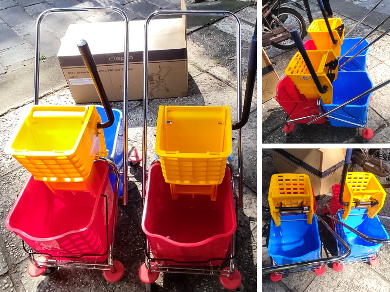 Xe đẩy vắt cây lau nhà 2 ngăn CLEPRO CB43