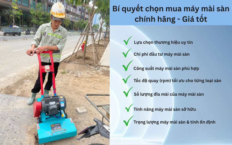 Bí quyết chọn mua máy mài sàn chính hãng - giá tốt
