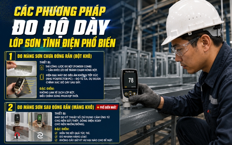 Các phương pháp đo độ dày lớp sơn tĩnh điện phổ biến
