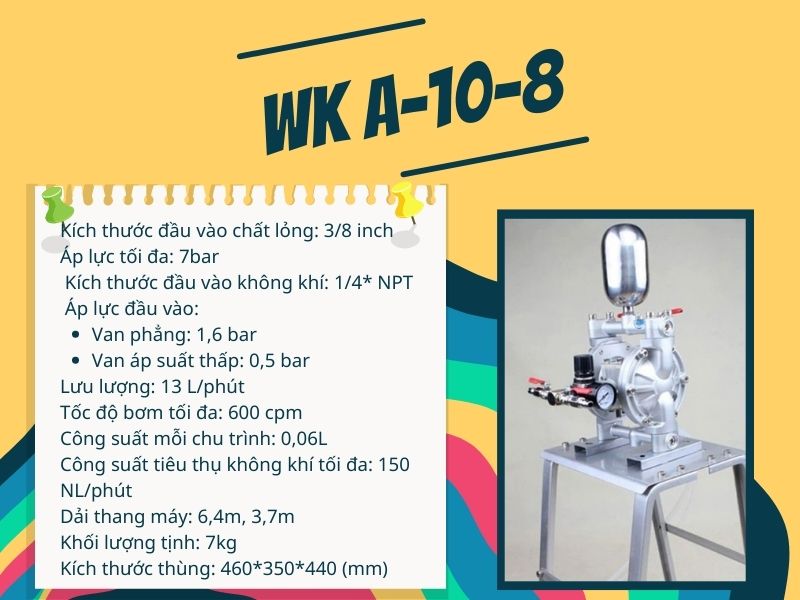 đặc điểm của máy phun sơn dùng hơi WKA-10-8