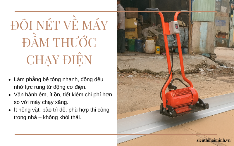 Đôi nét về dòng máy đầm thước chạy điện