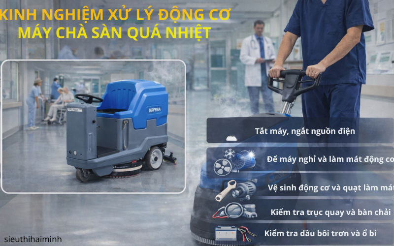 Kinh nghiệm xử lý động cơ máy chà sàn quá nhiệt
