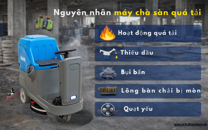Nguyên nhân khiến động cơ máy chà sàn quá nhiệt