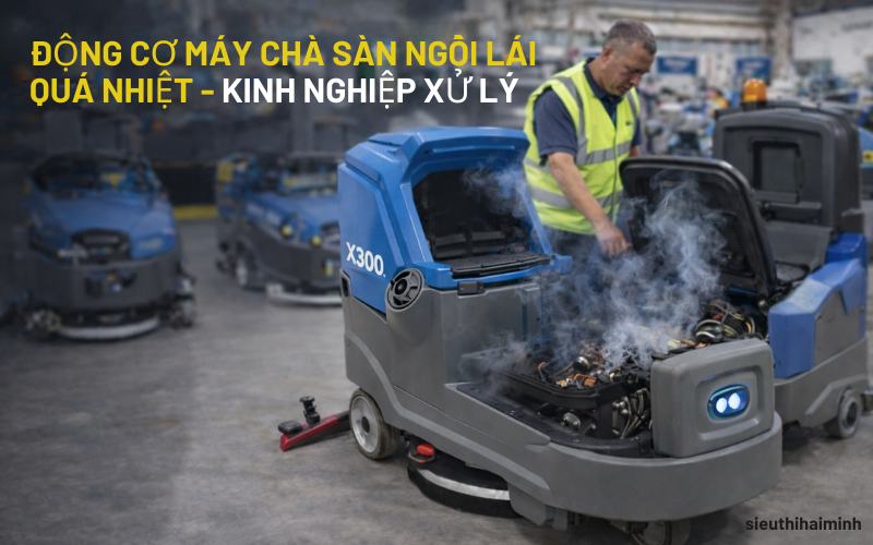 Động cơ máy chà sàn ngồi lái quá nhiệt - Kinh nghiệp xử lý
