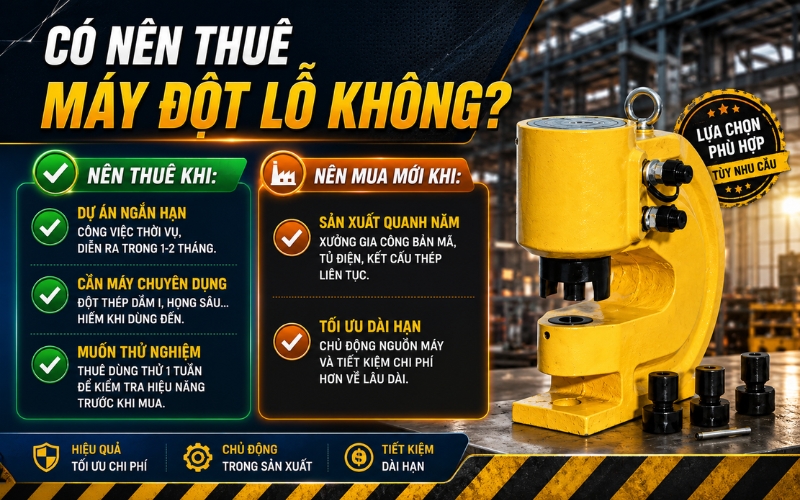 Có nên thuê máy đột lỗ không?
