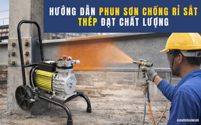 Hướng dẫn phun sơn chống rỉ sắt thép đạt chất lượng