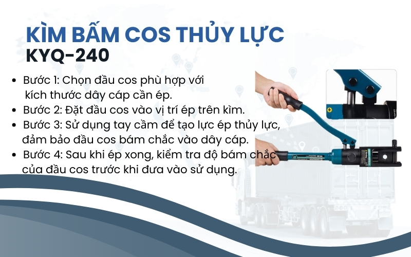 Hướng dẫn sử dụng kìm ép cos thủy lực KYQ-240