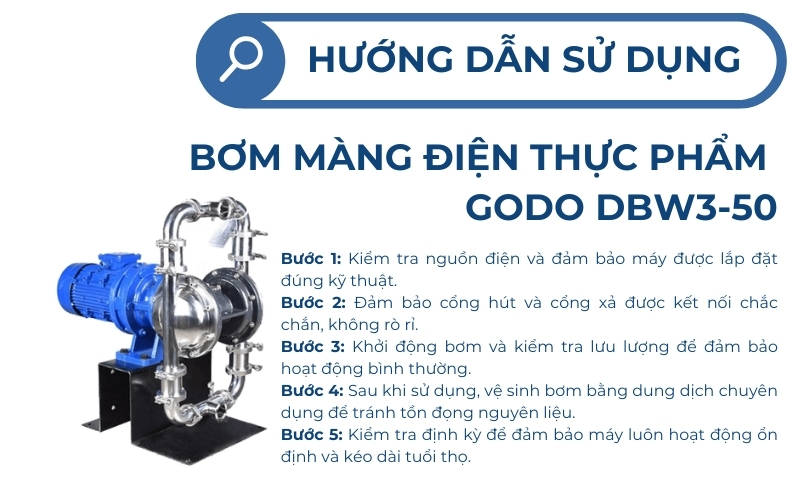 Ứng dụng của bơm màng điện thực phẩm GODO DBW3-50