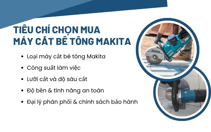 5 Tiêu chí chọn mua máy cắt be tông Makita